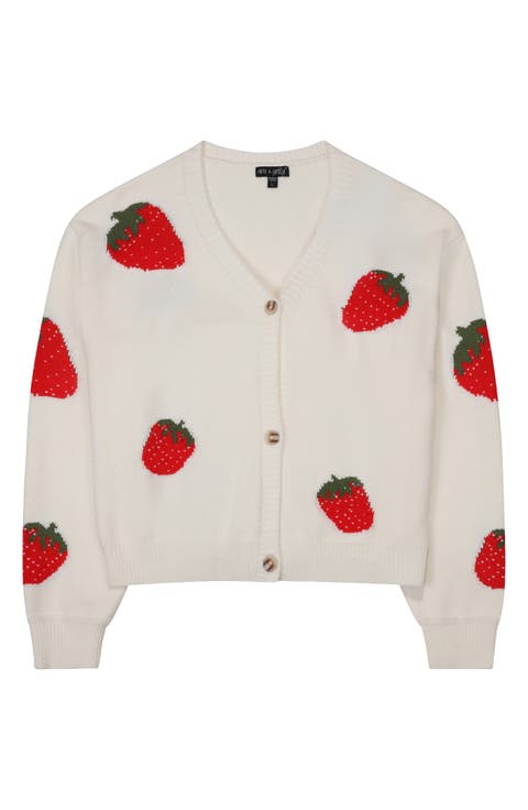 Kids' Strawberry Cardigan