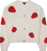 Ava & Yelly Kids' Strawberry Cardigan