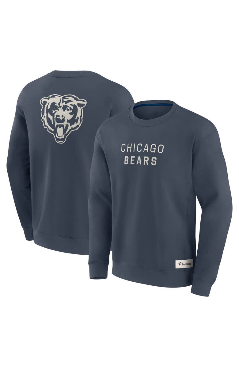 FANATICS Men's Fanatics Navy Chicago Bears Elements Future Ground Lettering Pullover Sweatshirt, Alternate, color, 