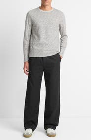 Vince Long Sleeve Double Knit Crewneck T-Shirt