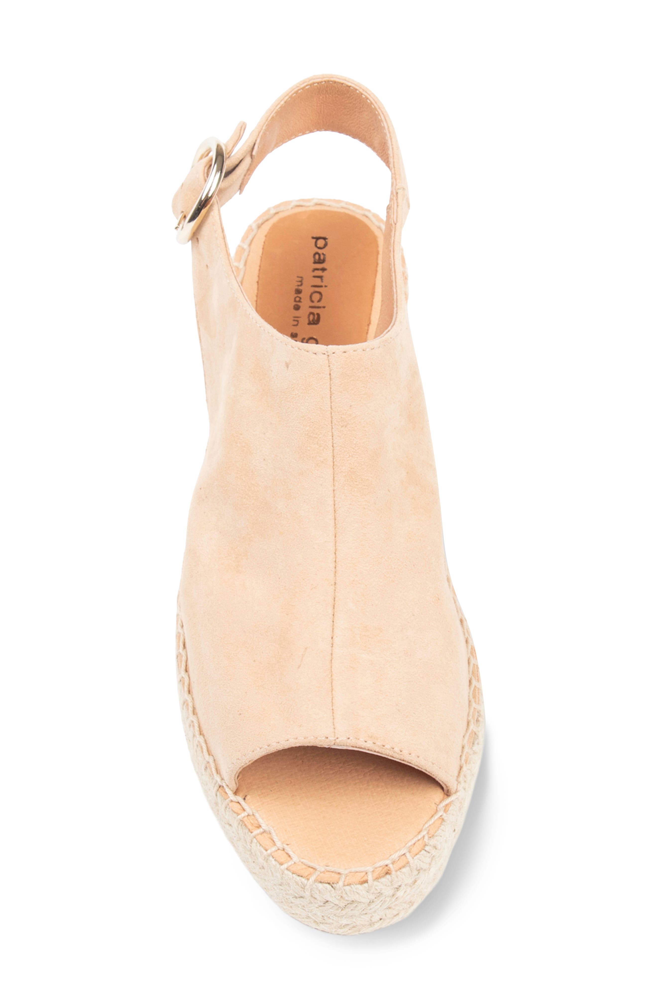 patricia green Stella Slingback Espadrille Platform Wedge Sandal, Alternate, color, Tan Suede