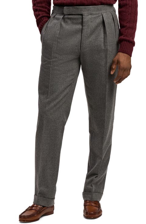 Gregory Pleated Wool Flannel Trousers