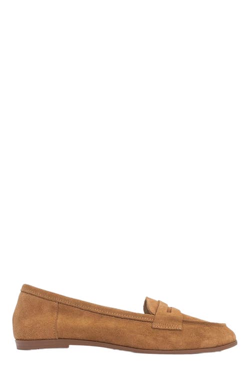 Forever & Always Shoes Dorothy Leather Loafer in Cognac Brown Suede Leather at Nordstrom, Size 9