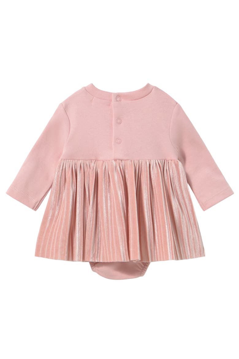 Pleated Dress with Bow Detail, Alternate, color, Pink