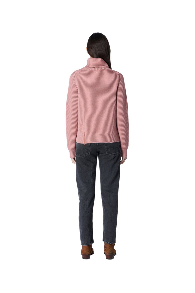 Leona High Neck Wool Sweater, Alternate, color, Pink