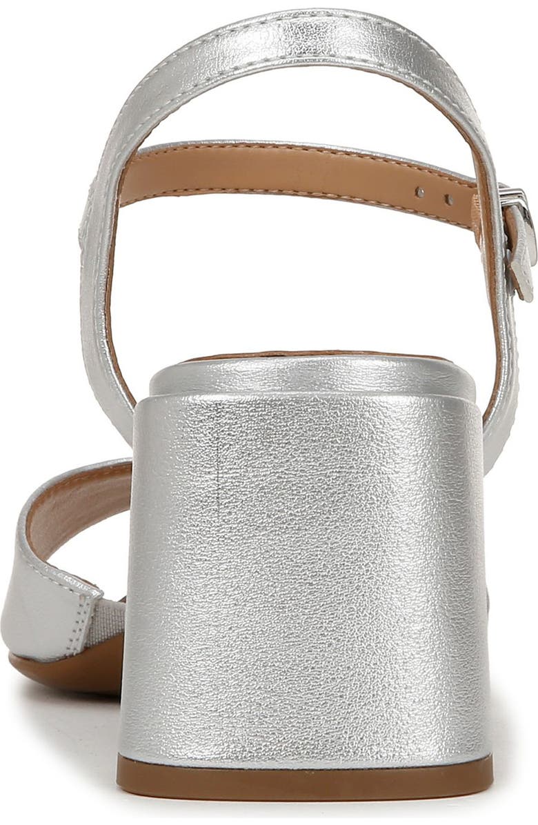 Naturalizer Daisy Block Heel Sandal, Alternate, color, Silver