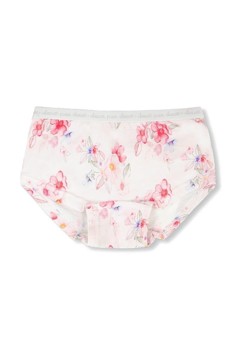 Organic Cotton Flowers Boyshort Panty, Main, color, Pink Printed Flowers