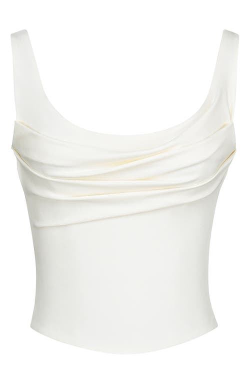 House Of Cb The Drape Neck Corset Top In White