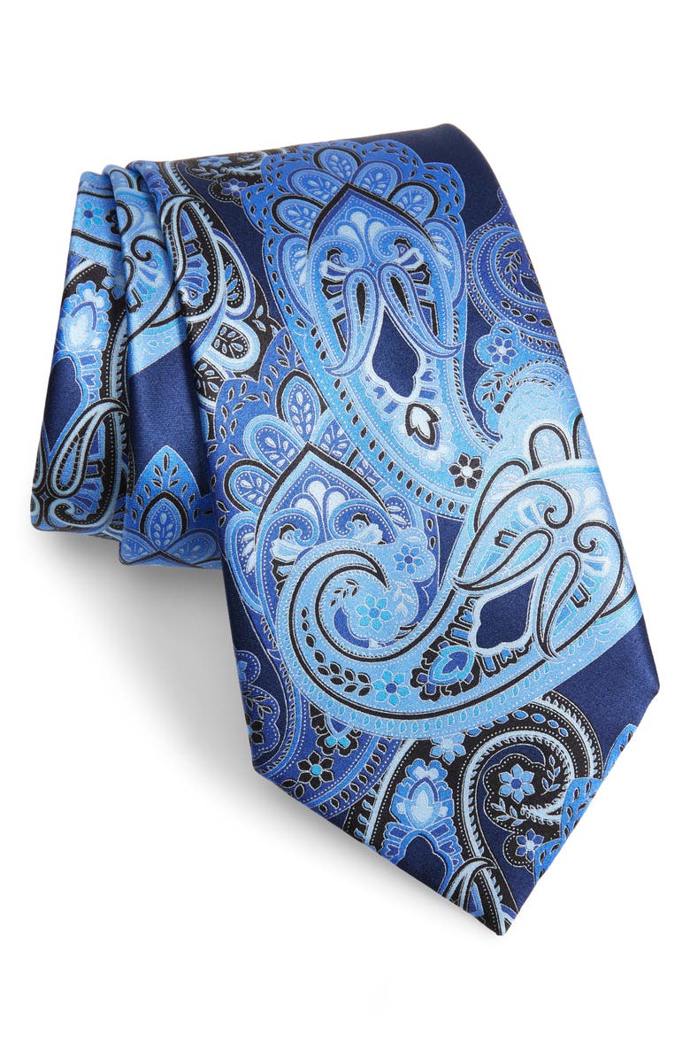 ZEGNA Ermenegildo Zegna Paisley Silk Tie, Main, color, 