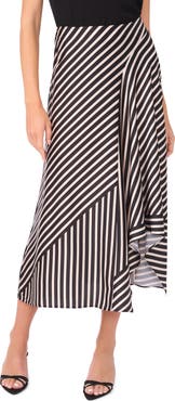 Vince Camuto Asymmetric Stripe Maxi Skirt