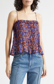 Ulla Johnson Florian Floral Silk Top