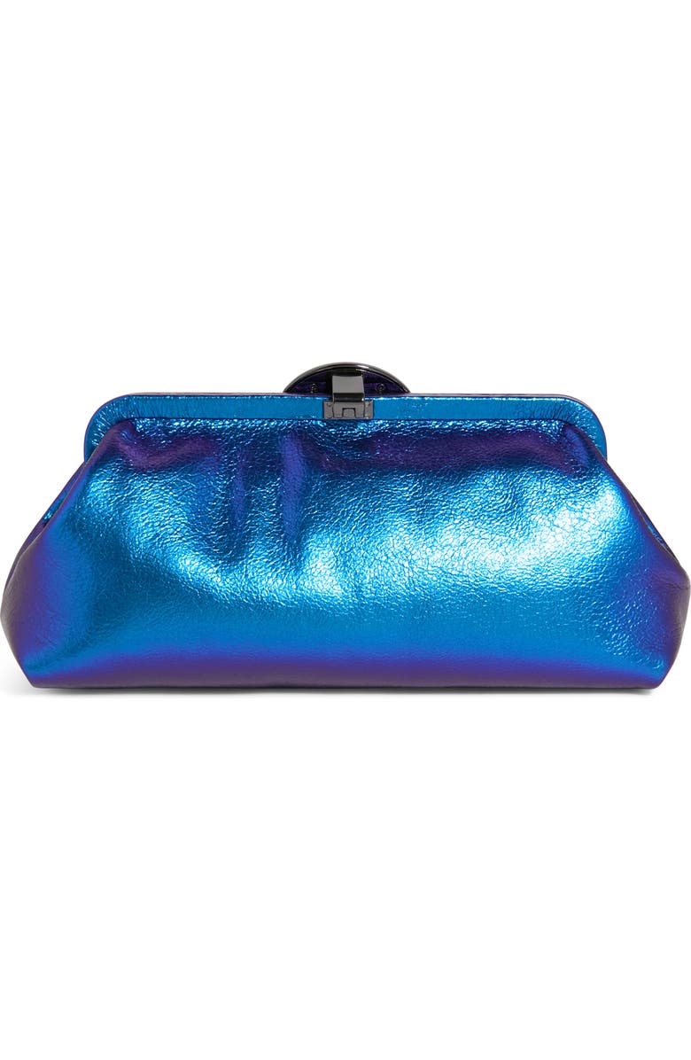 AIMEE Full Circle Frame Clutch, Alternate, color, Midnight Metallic