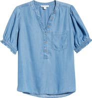 beachlunchlounge Lowen Short Sleeve Chambray Top