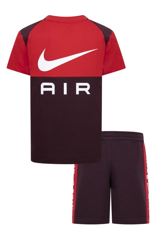 Nike Logo-embroidered Shorts Set In Burgundy Crush