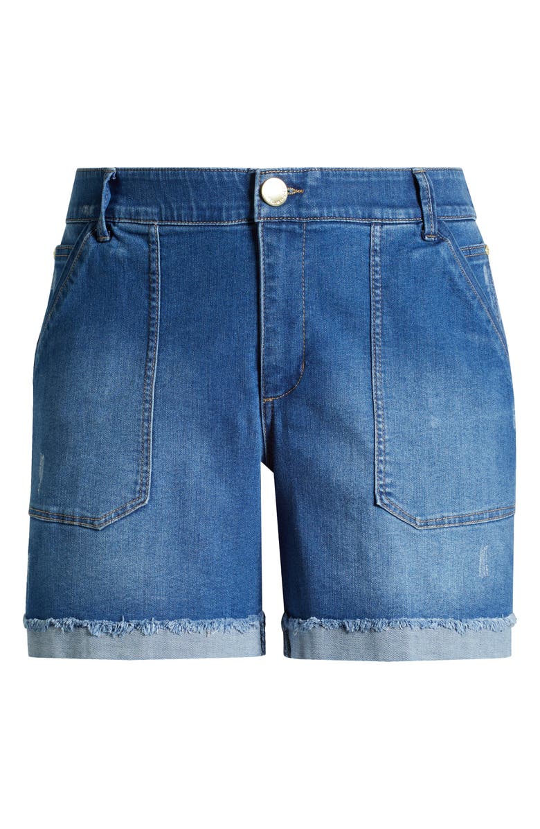 Wit & Wisdom Cuffed Denim Shorts, Alternate, color, Mid Blue Vintage