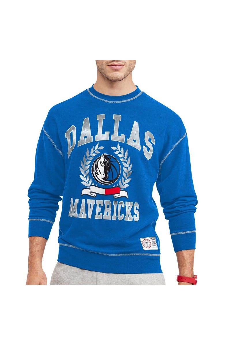 TOMMY JEANS Men's Tommy Jeans Blue Dallas Mavericks Peter French Terry Pullover Sweatshirt, Main, color, Blue
