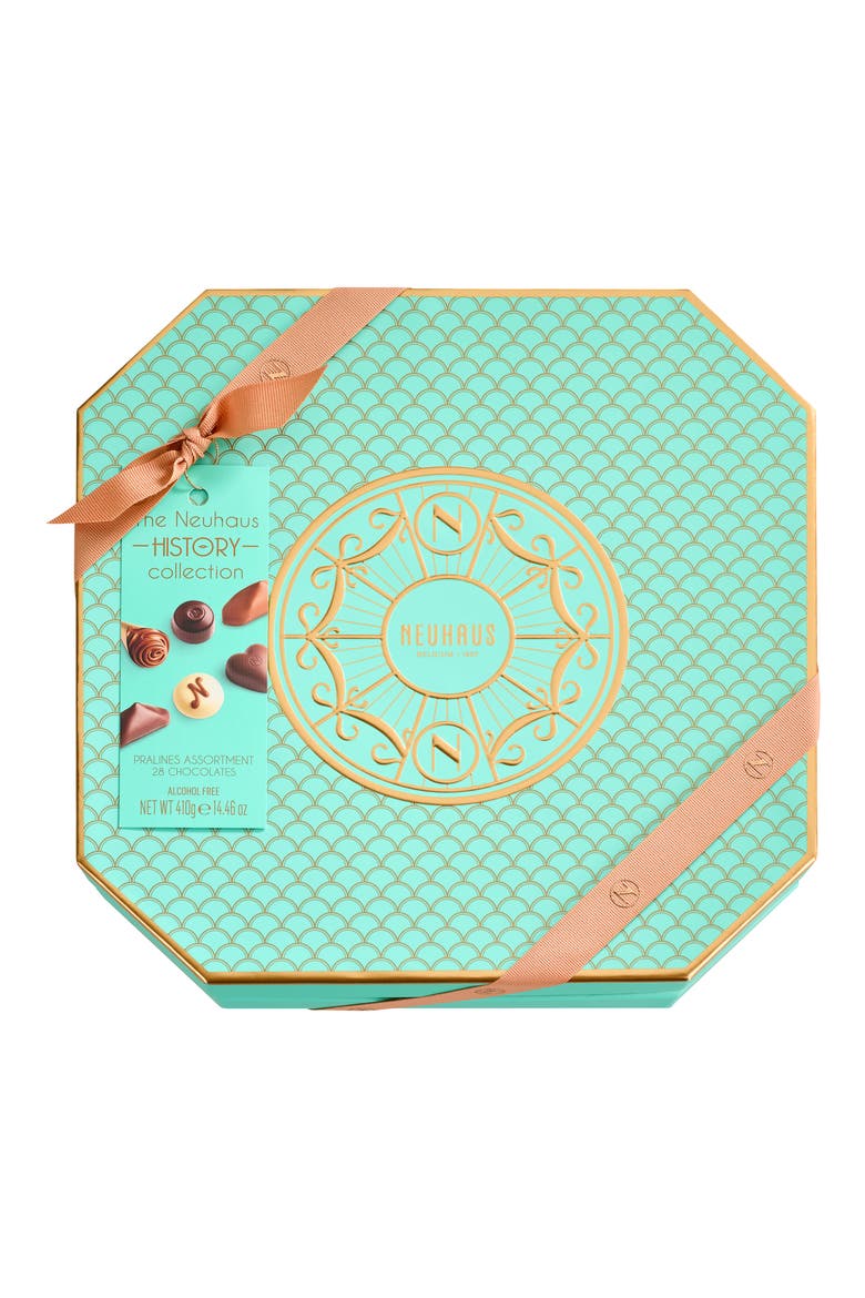 History Collection 28-Piece Chocolate Assortment, Alternate, color, TEAL