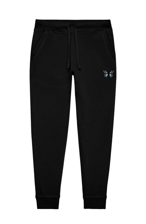 Womens Butterfly Midweight Fleece Jogger Pant
