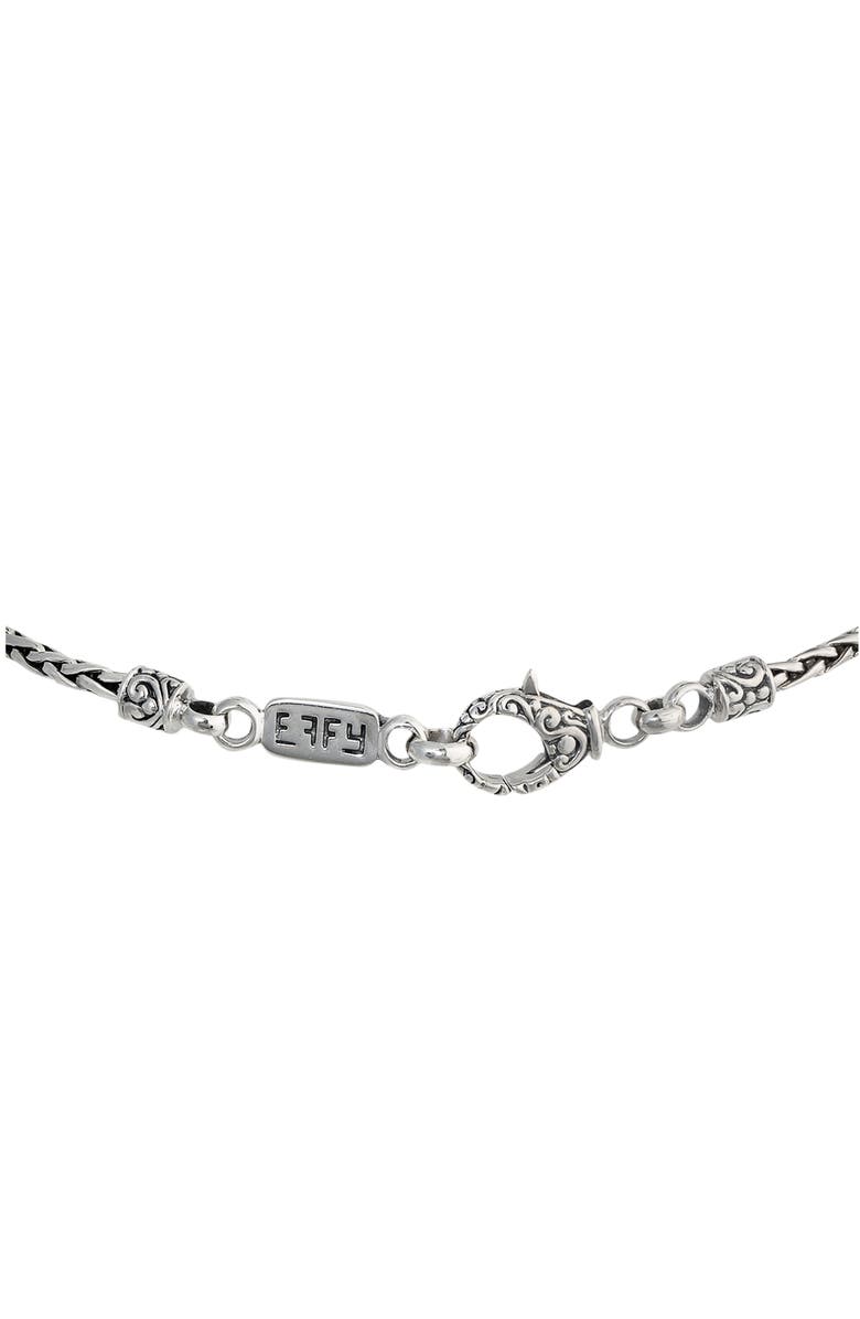 EFFY Sterling Silver Blue Topaz Cross Pendant Necklace, Alternate, color, Blue