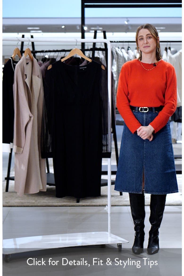 Tulle Long Sleeve Sheath Dress video