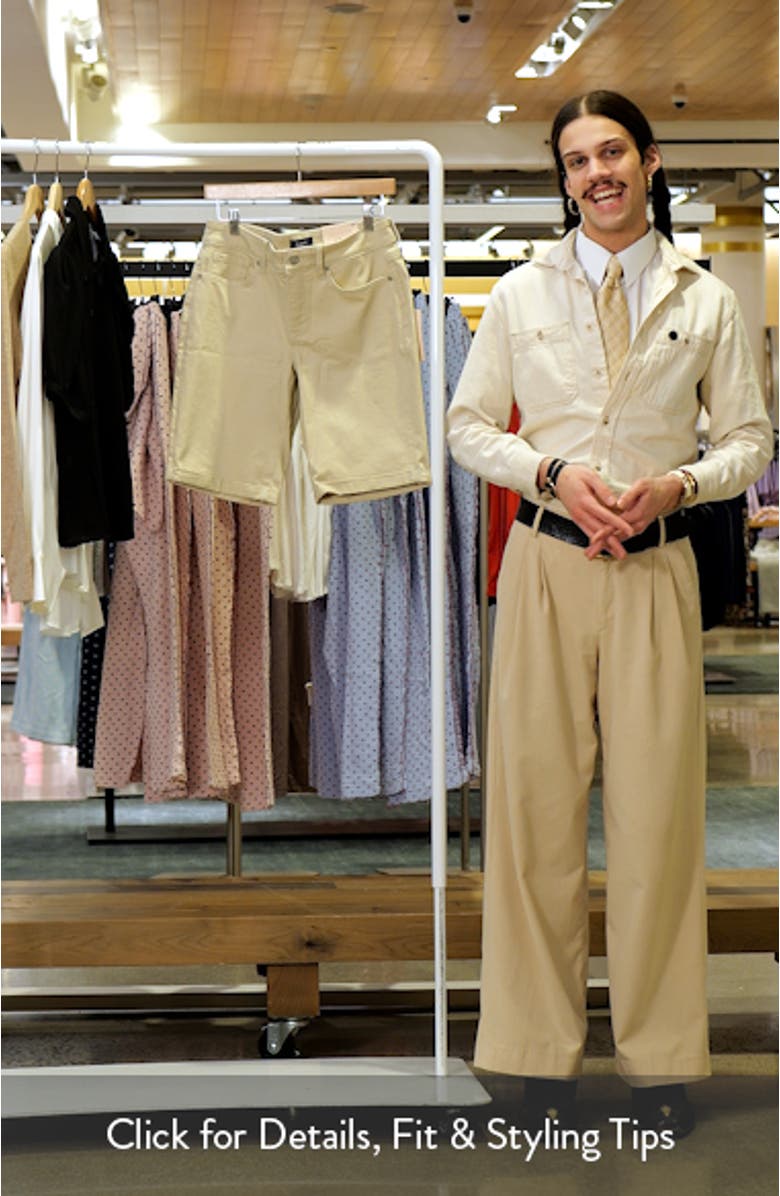 Briella Roll Cuff Denim Bermuda Shorts, sales video thumbnail