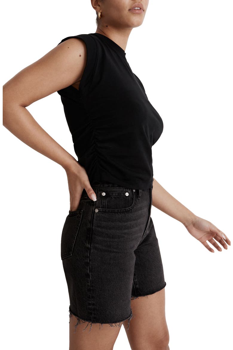 Side Cinch Muscle Tee, Alternate, color, TRUE BLACK
