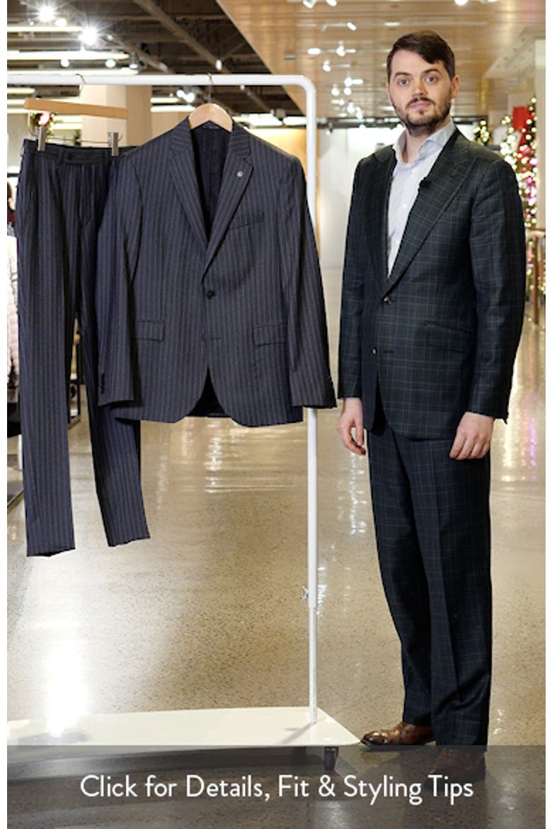 Ross Slim Fit Striped Wool Suit video