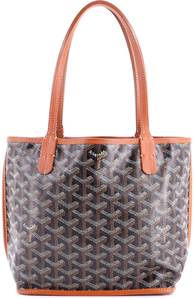 Pre-Owned Goyard Anjou Reversible Tote Coated Canvas Mini, Alternate, color, Brown