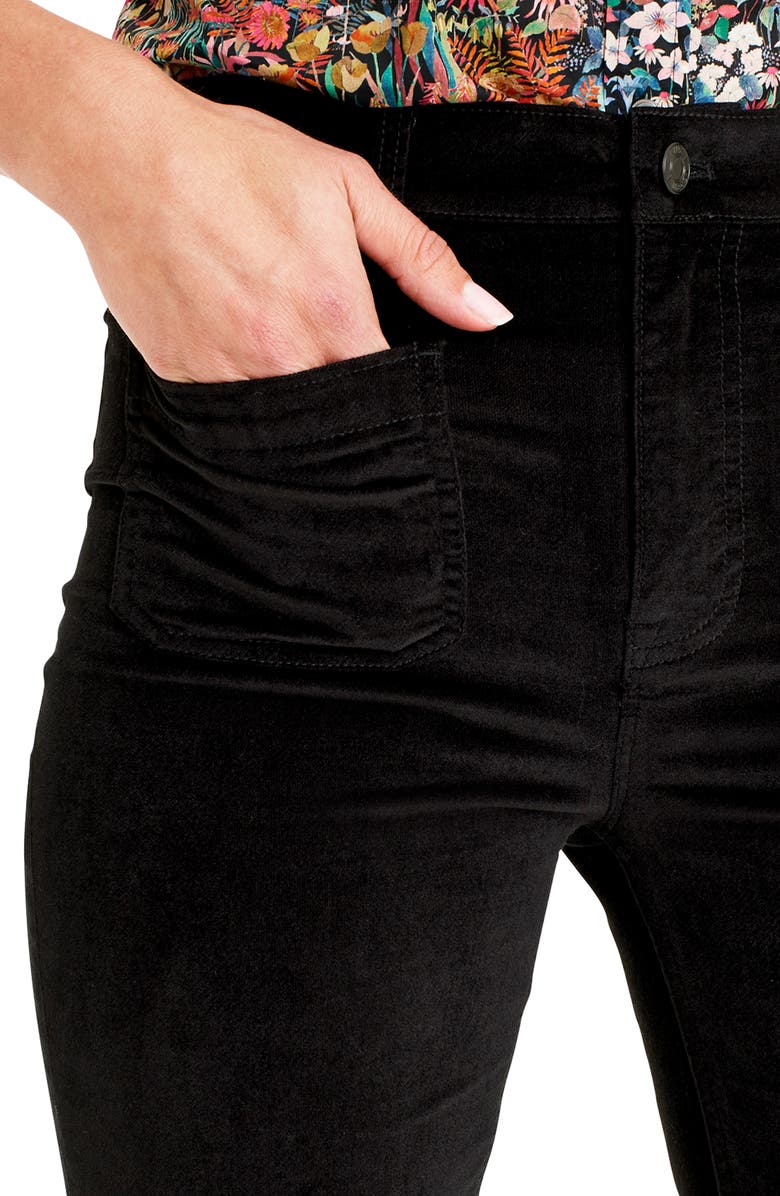 J.Crew Billie Demi-Boot Crop Velvet Jeans, Alternate, color, 