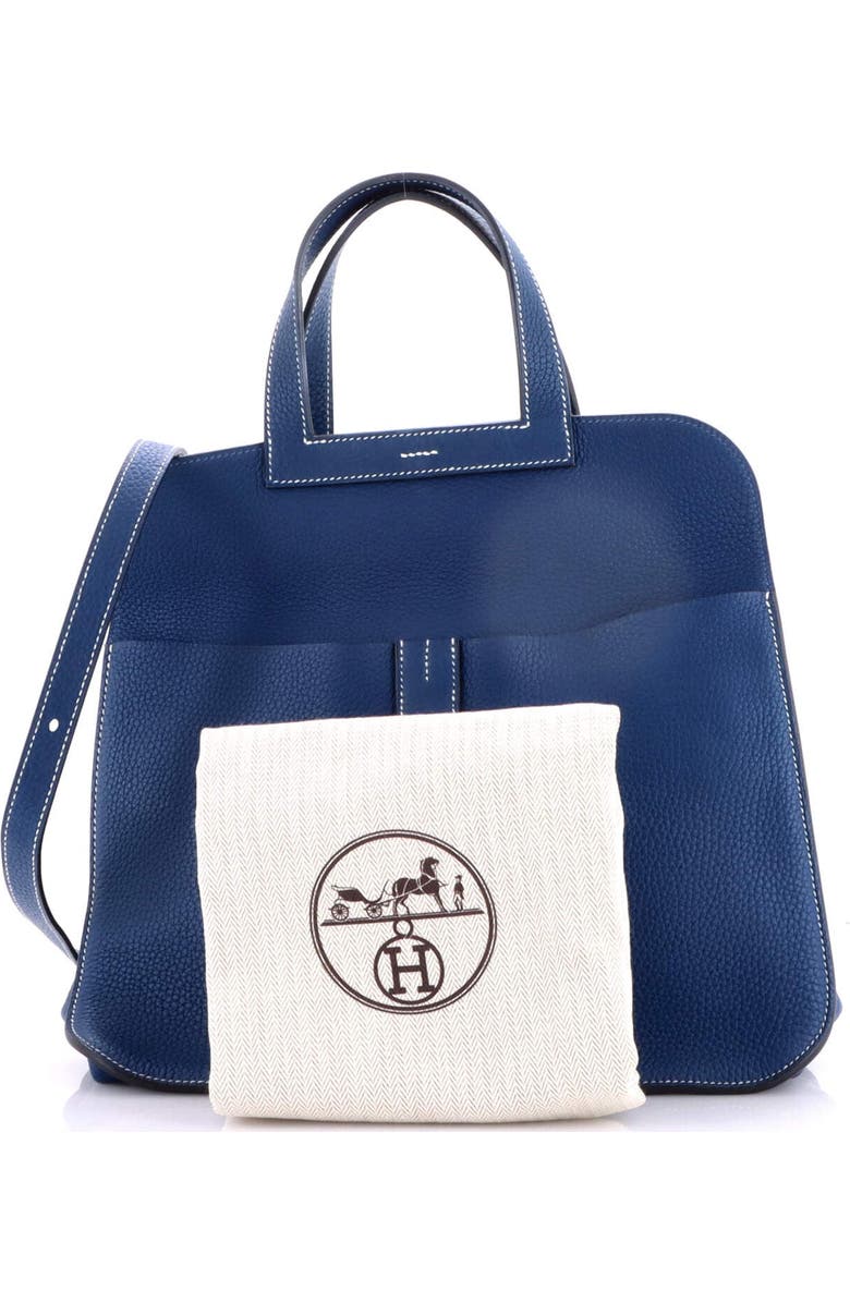 Pre-Owned Hermes Halzan Bag Clemence 31, Alternate, color, Deep Blue