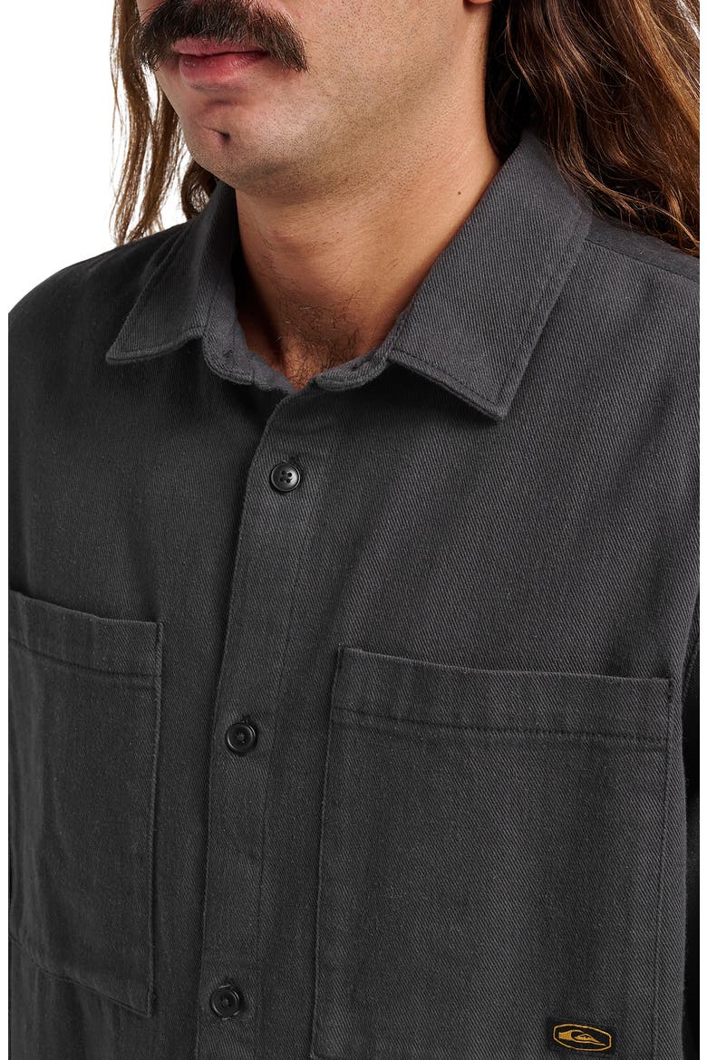 Herson Cotton Twill Buton-Up Overshirt, Alternate, color, PHANTOM
