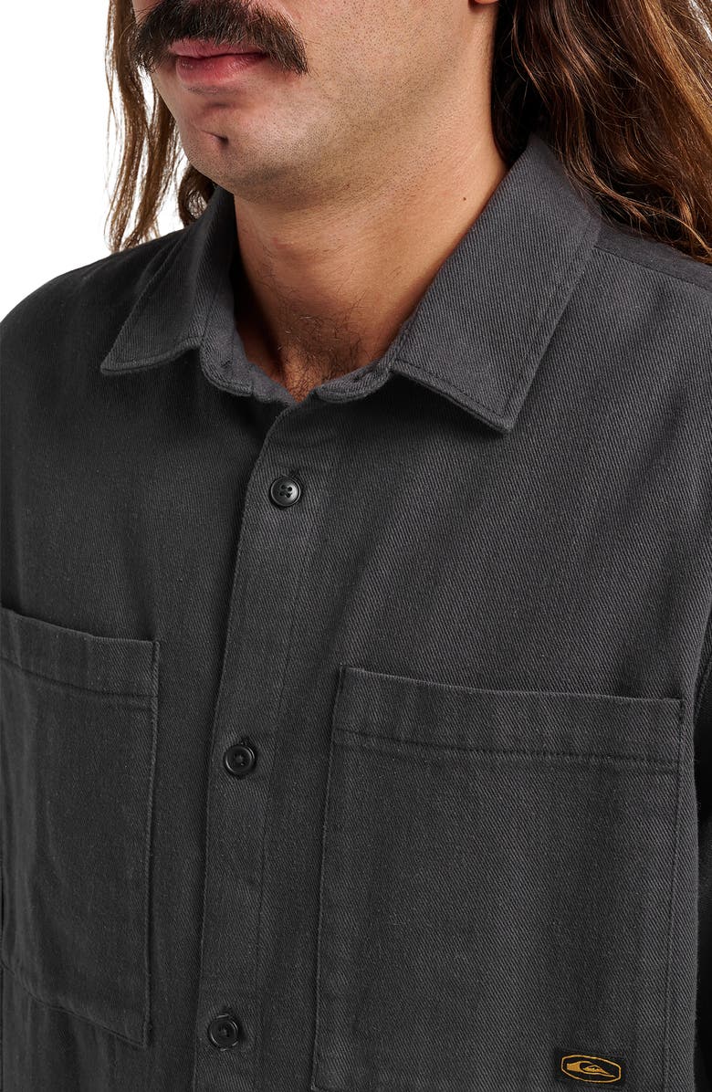 Quiksilver Herson Cotton Twill Buton-Up Overshirt, Alternate, color, Phantom