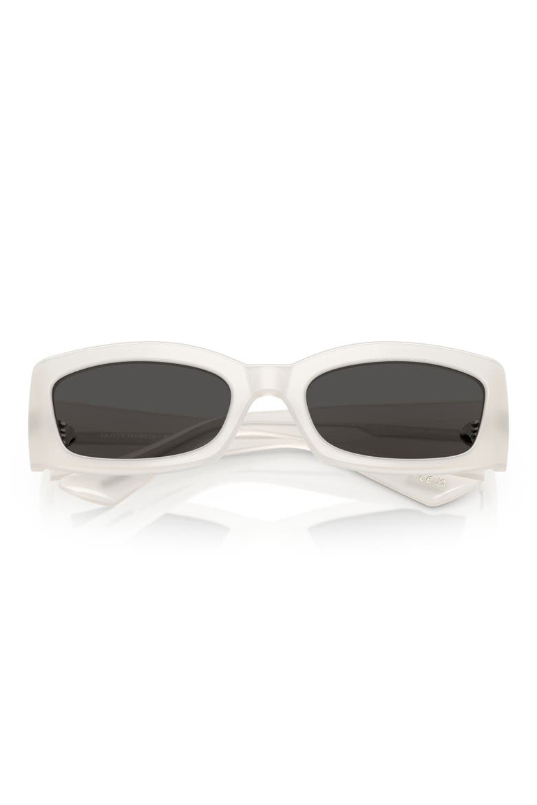 x KHAITE 54mm Pillow Sunglasses, Alternate, color, DARK GREY
