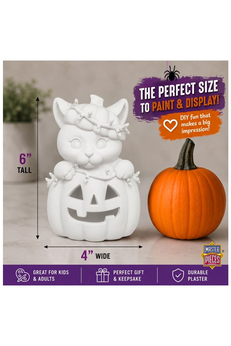 Jack-O-Lantern Light-Up Plaster Kit, Alternate, color, Multicolor