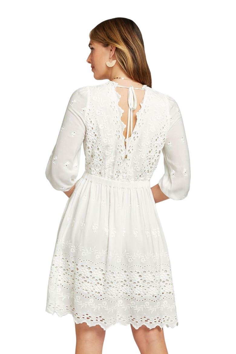 Sweet Talk Eyelet Mini Dress, Alternate, color, White