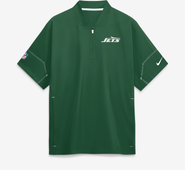 Nike Men's Nike Green New York Jets Sideline Short Sleeve Quarter-Zip Coaches Jacket