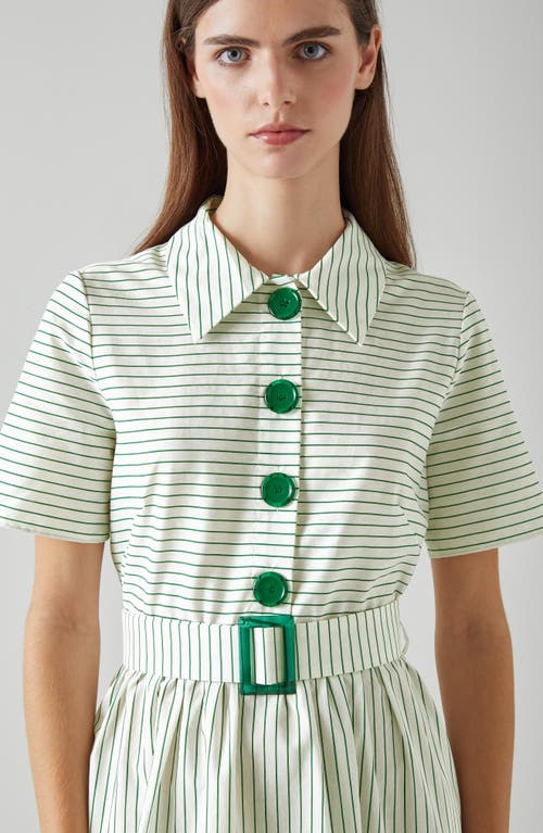 Lk Bennett Bextor Dresses In Green/cream