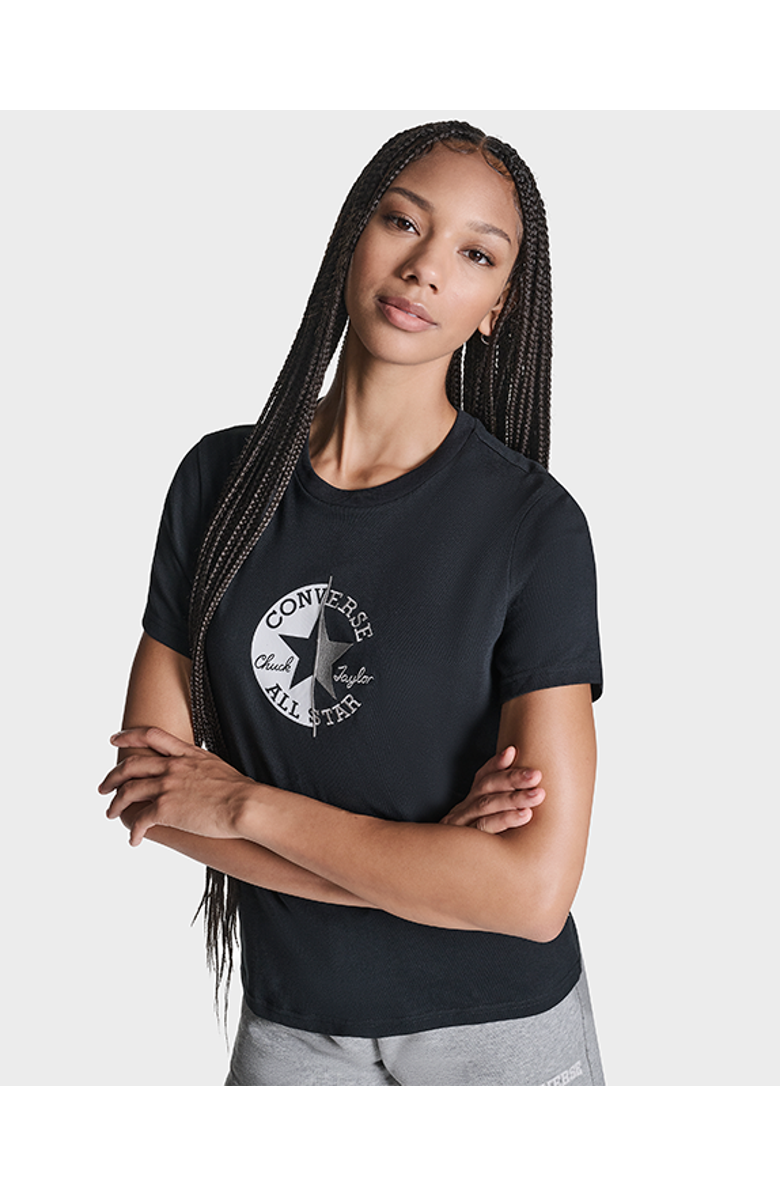 Converse Half & Half T-Shirt, Main, color, Converse Black