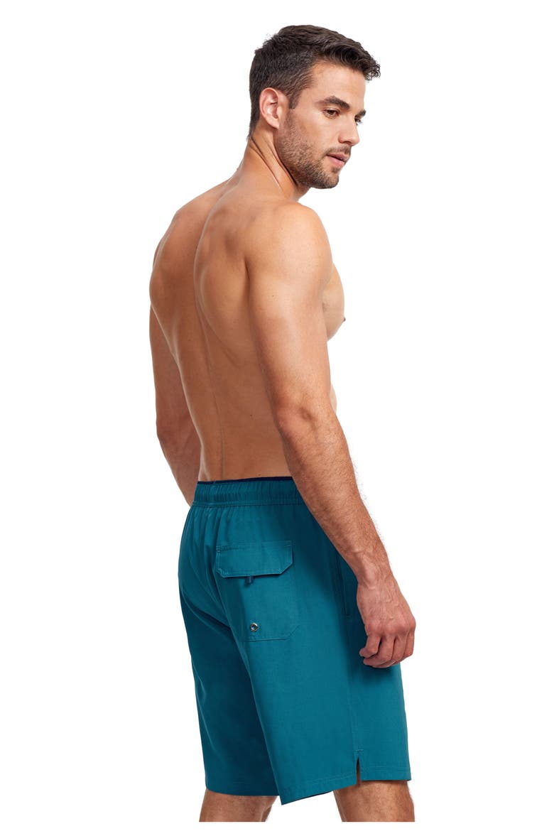Beach Vibe 9" swim shorts, Alternate, color, PETROL NAVY
