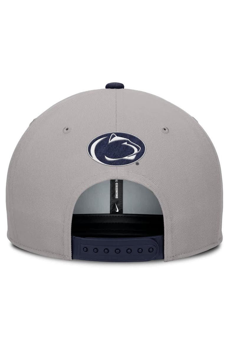 Nike Men's Nike Gray/Navy Penn State Nittany Lions 2025 Sideline Campus Pro Local Snapback Hat, Alternate, color, Gray