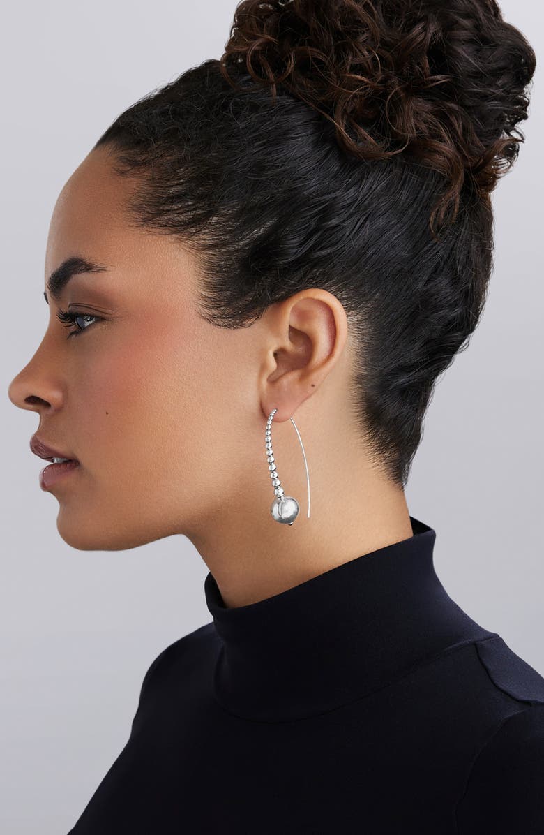 LAGOS Caviar Bubbly Bubbly Drop Earrings, Alternate, color, Silver