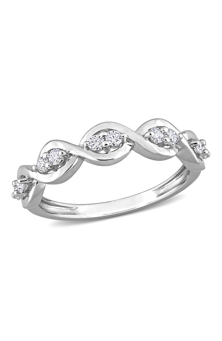 Julianna B. Moissanite Anniversary Ring, Main, color, Sterling Silver