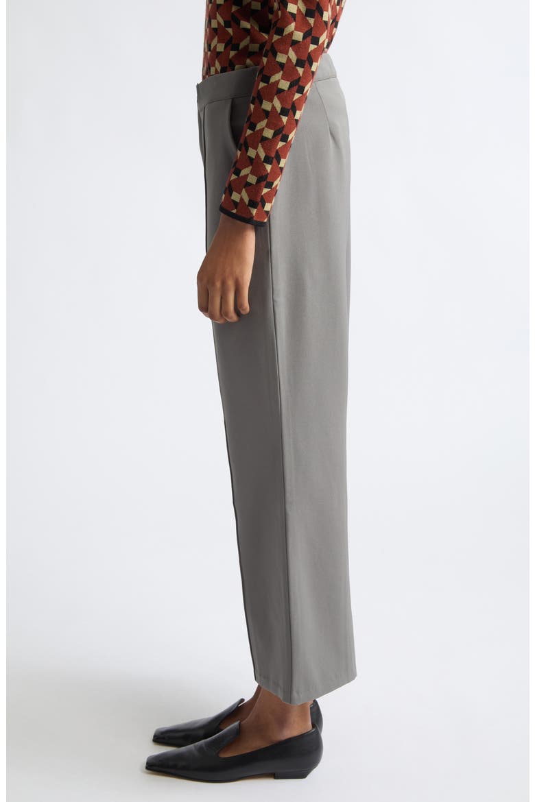 Pintuck Crop Flare Pants, Alternate, color, GREY
