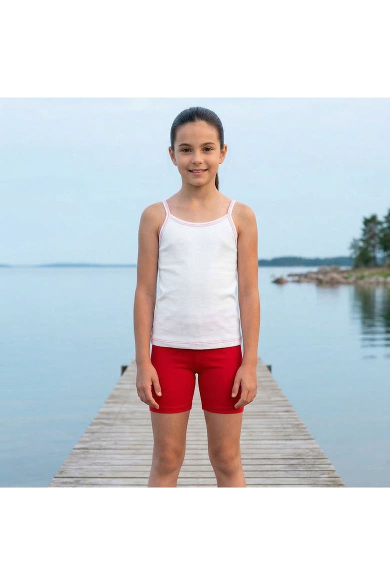 Girls 100% Soft Cotton Bike Shorts, Alternate, color, Light Pink