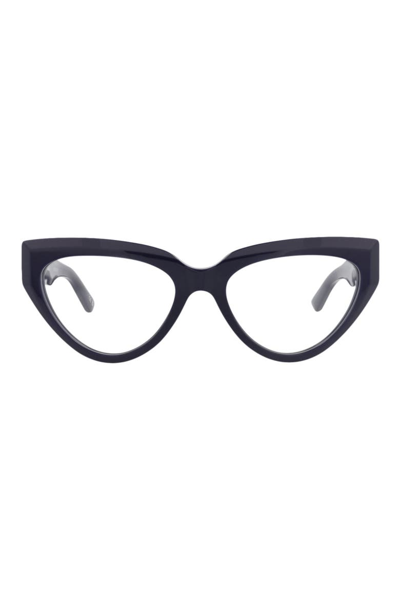 53mm Cat Eye Optical Glasses, Main, color, BLUE BLUE TRANSPARENT