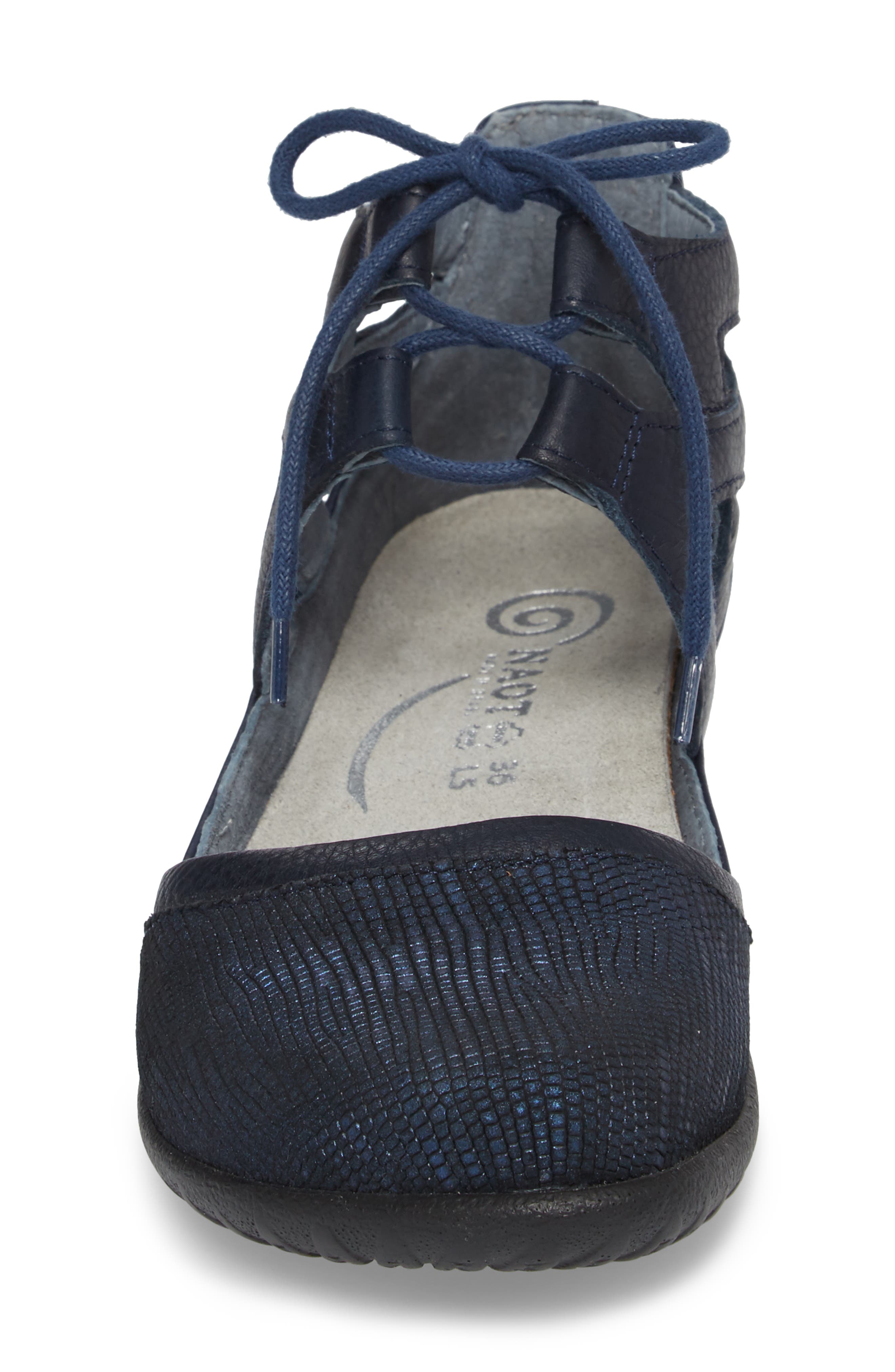 Kata Lace-Up Sandal, Alternate, color, NAVY REPTILE LEATHER
