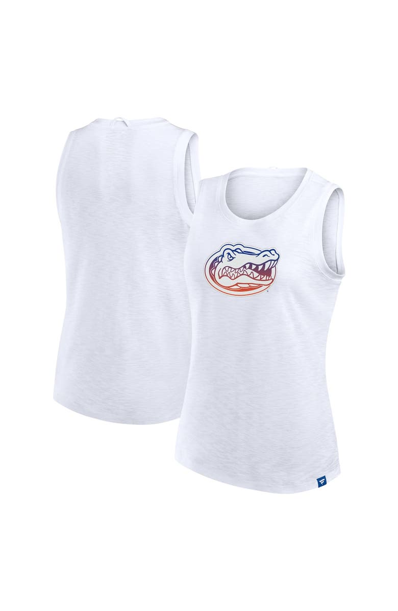 FANATICS Women's Fanatics White Florida Gators Activate Slub Tank Top, Main, color, 