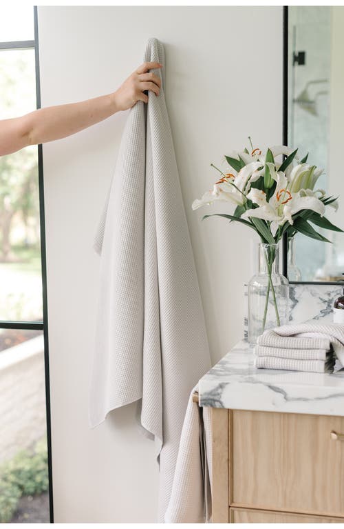 Cozy Earth Waffle Bath Towel In Gray