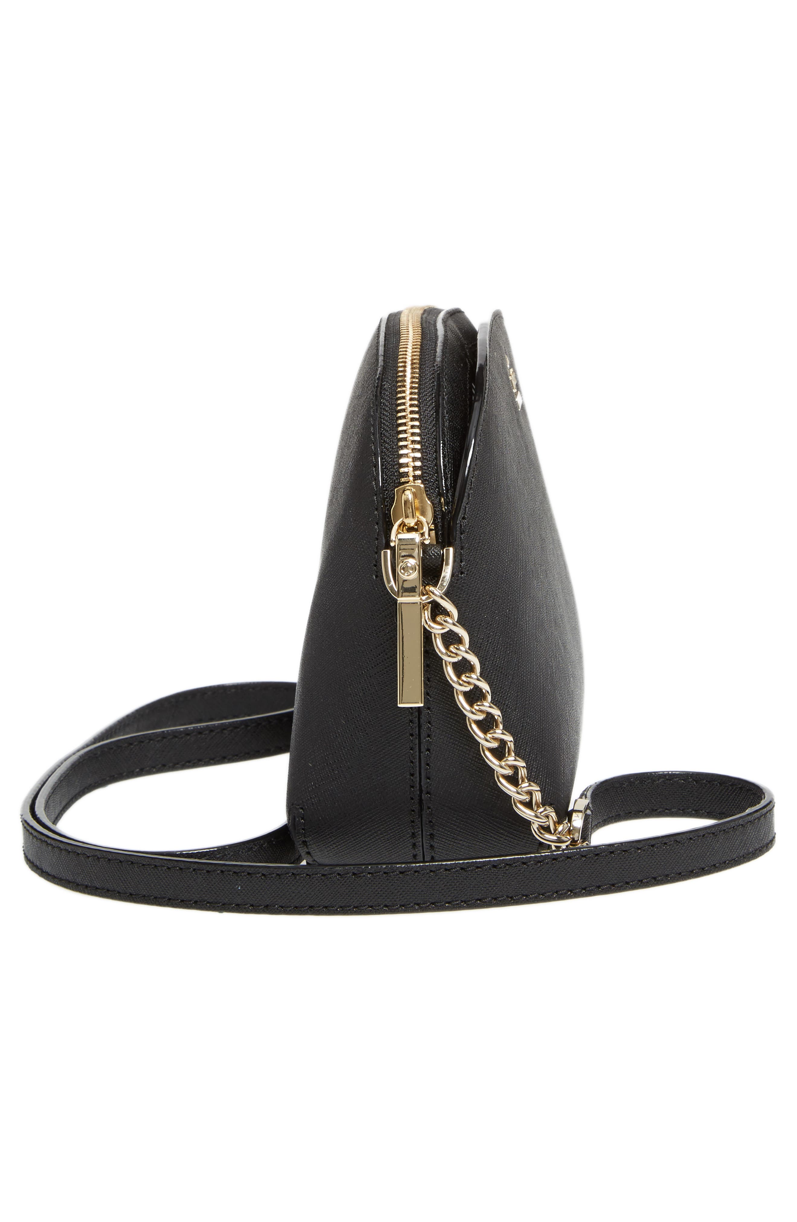 cameron street - hilli leather crossbody bag, Alternate, color, BLACK