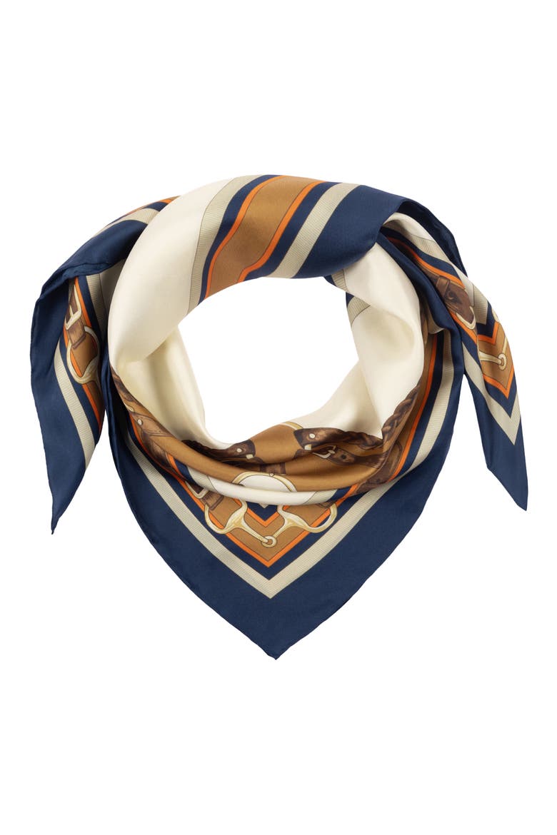 Belting Silk Square Scarf, Main, color, MASCARPONE CREAM